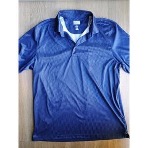 Greg Norman performance golf polo old money all over print shark embroidered